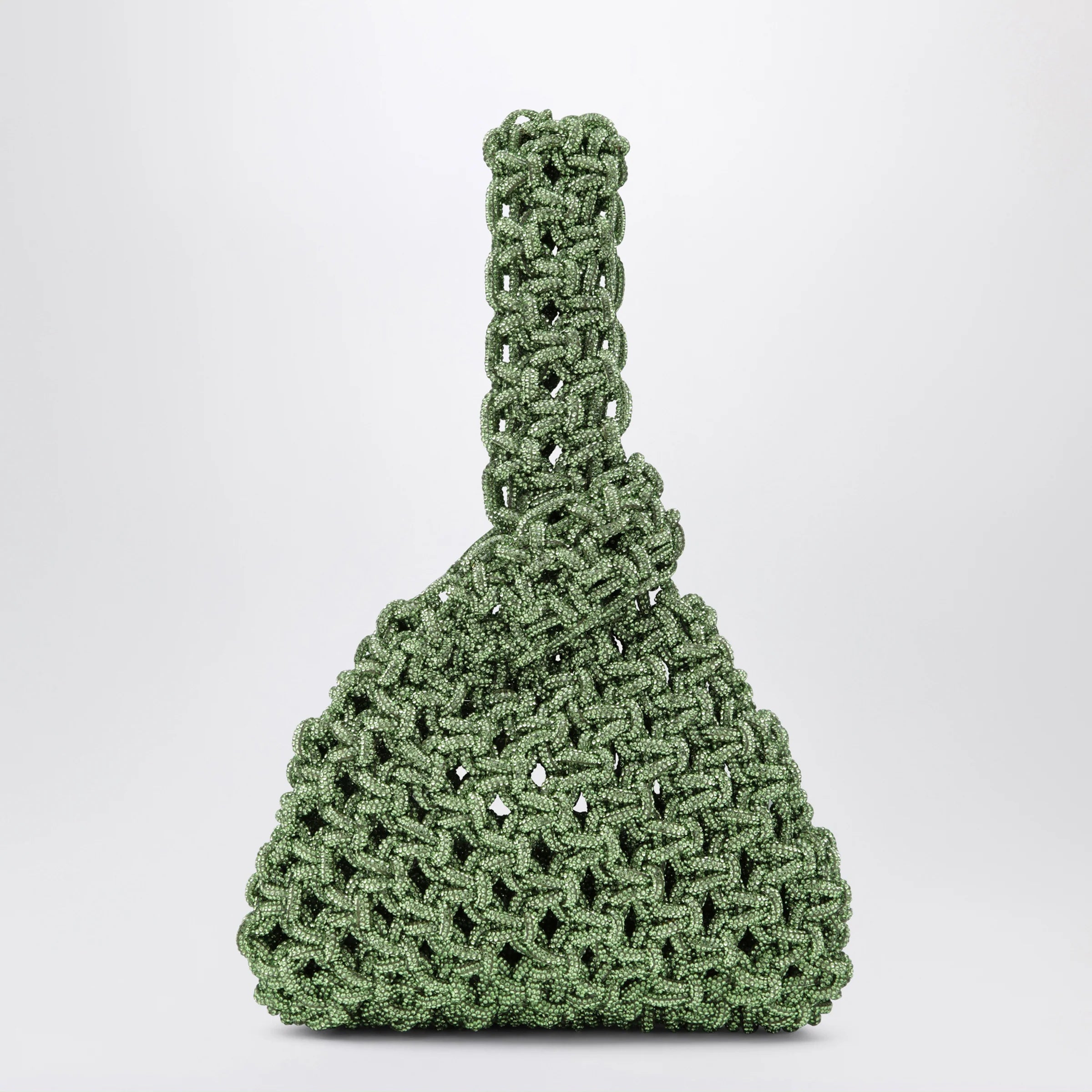 Hibourama Niky Apple Green Jewel Handbag with Crystals