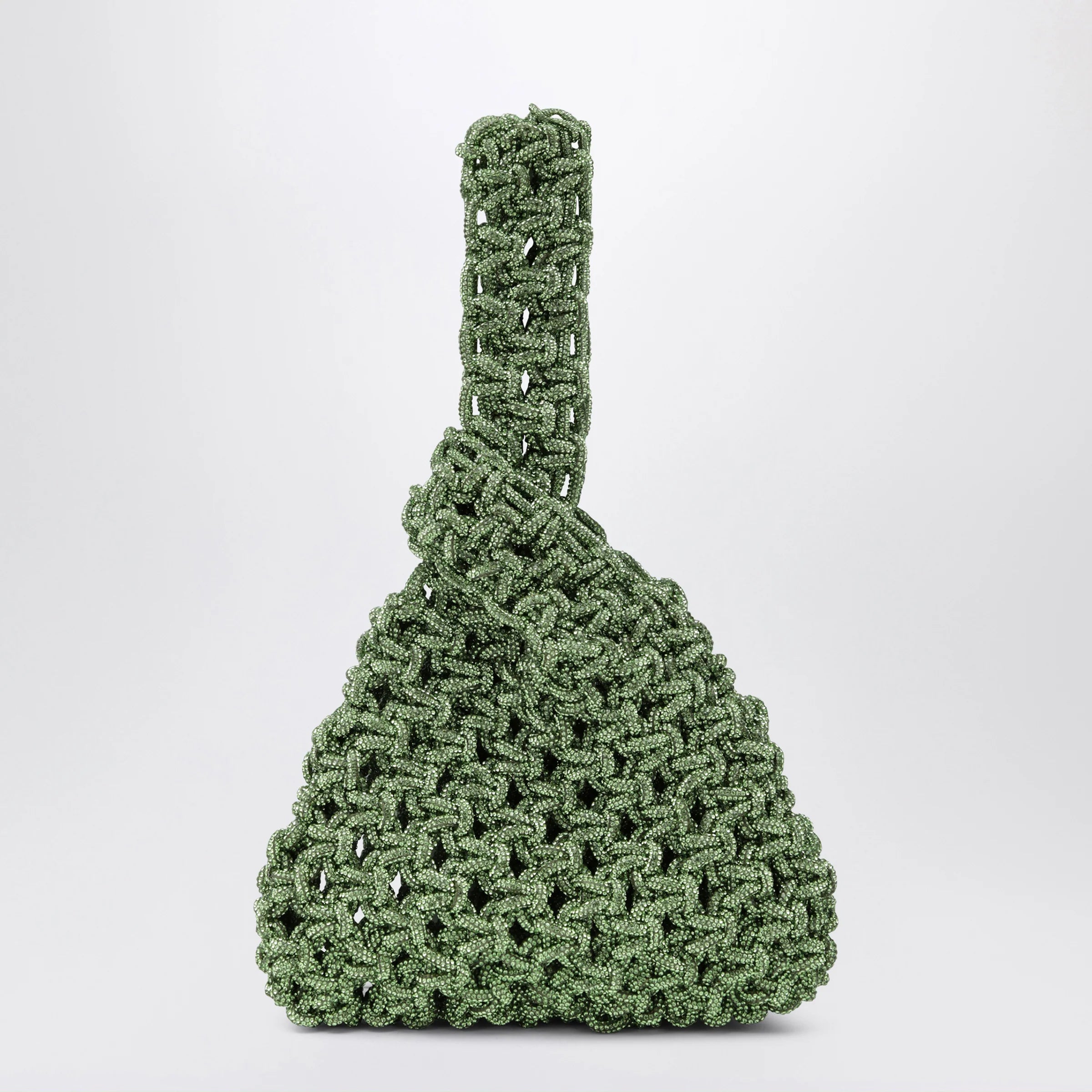 Hibourama Niky Apple Green Jewel Handbag with Crystals
