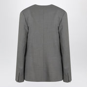 Loulou Studio Gray double-breasted wool jacket