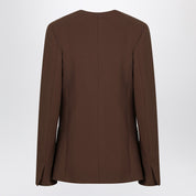LouLou De Saison Brown double-breasted wool jacket