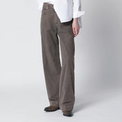 6397 Washed olive green wide-leg jeans