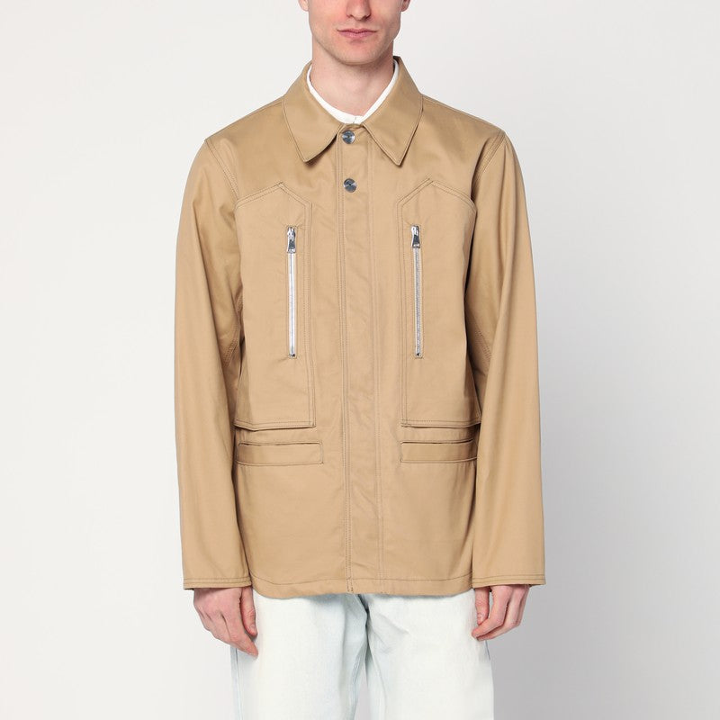 Veste surchemise beige NAMACHEKO en coton
