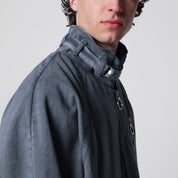 NAMACHEKO Charcoal grey zip-up jacket in cotton