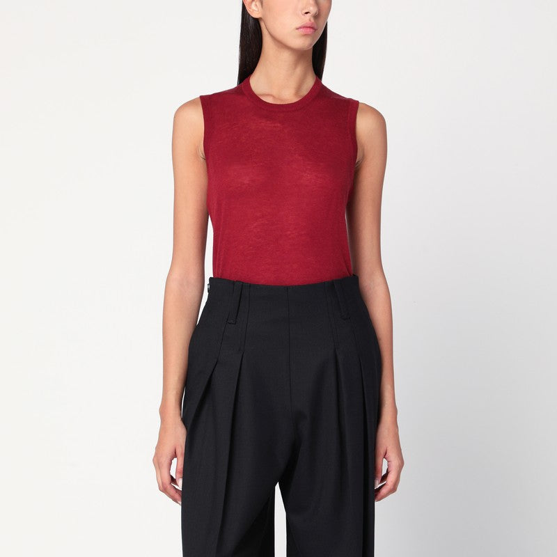 6397 Débardeur semi-transparent bordeaux