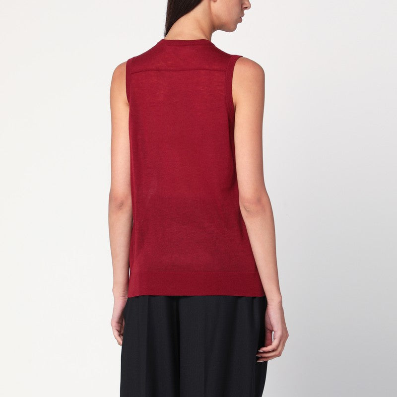 6397 Débardeur semi-transparent bordeaux