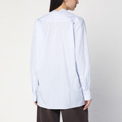 6397 Chemise en coton à carreaux bleu clair