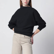 6397 Black draped sweatshirt
