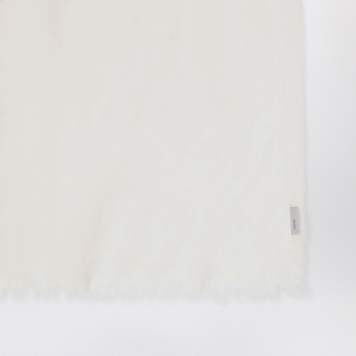 Écharpe en cachemire blanc lait Destin