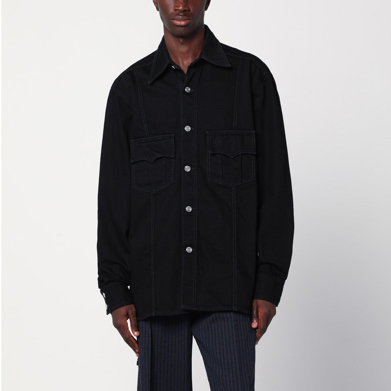 NAMACHEKO Black denim shirt jacket