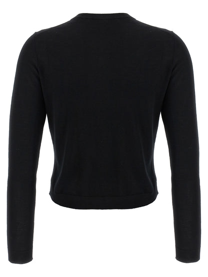 Theory Wool Cropped Cardigan