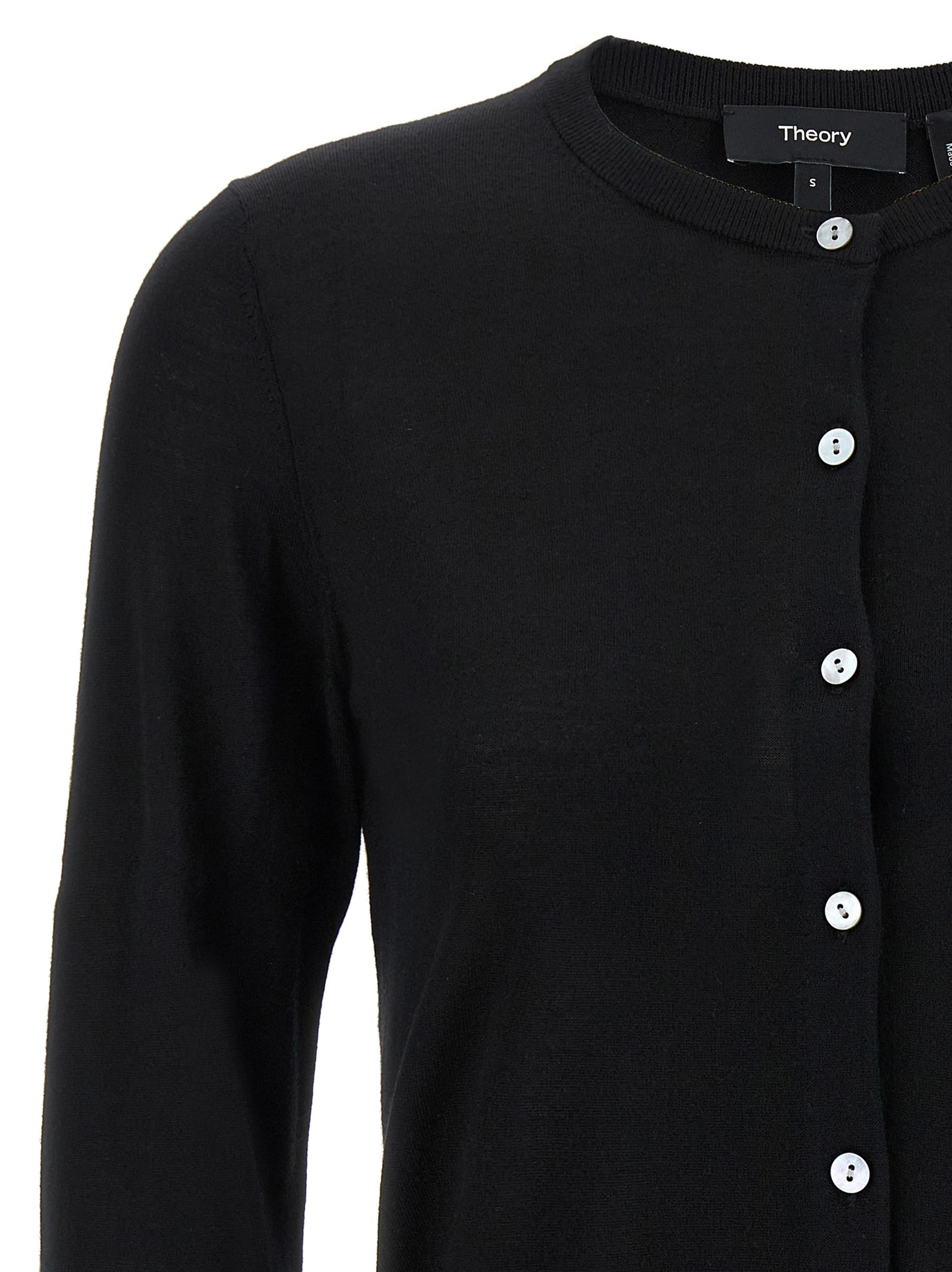 Theory Wool Cropped Cardigan