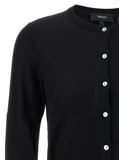 Theory Wool Cropped Cardigan