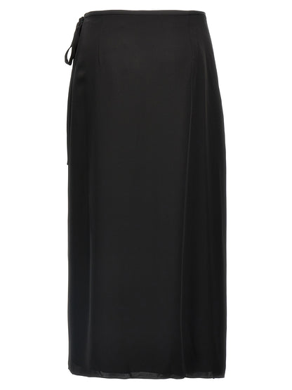 Theory Cl Tie Wrap Skirt — Silk Wrap Skirt for Women
