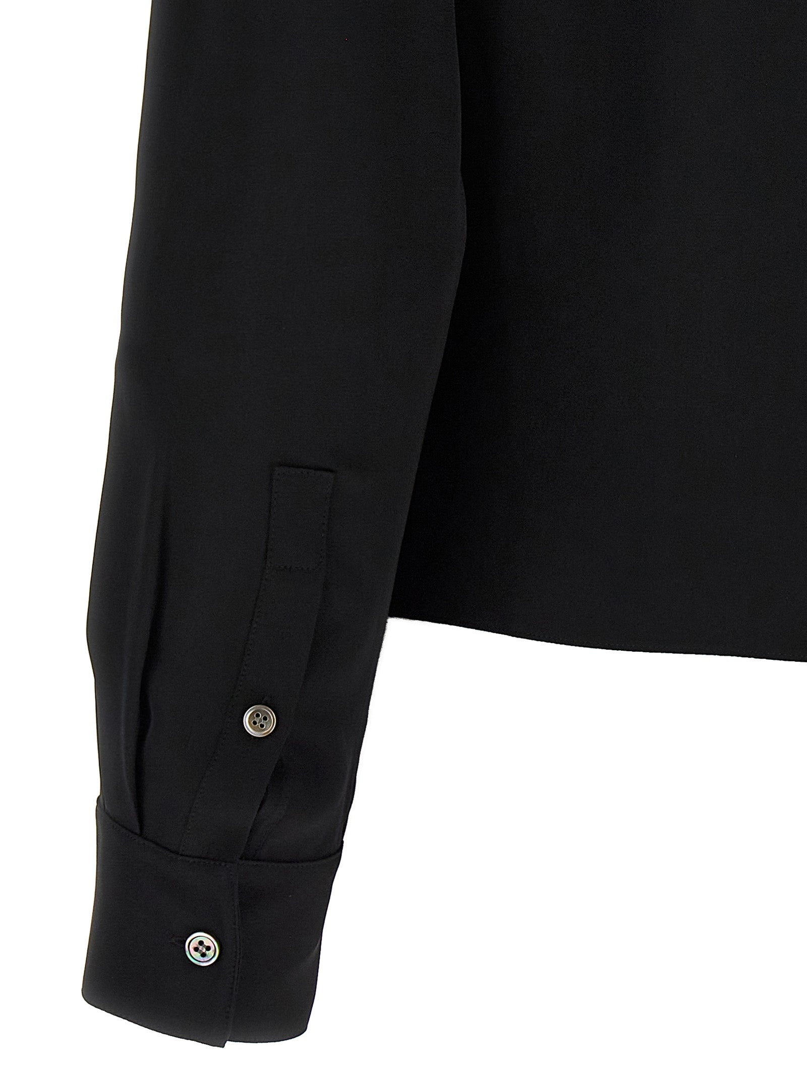 Theory Wrap Silk Blouse - Black Pk Label (Women)