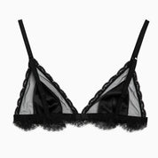 Dolce & Gabbana Black silk satin and lace bra