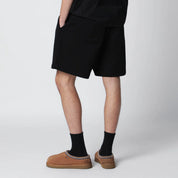 Represent Black cotton Shorts with logo