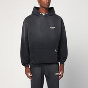 Represent Washed black oversized hooded sweatshirt