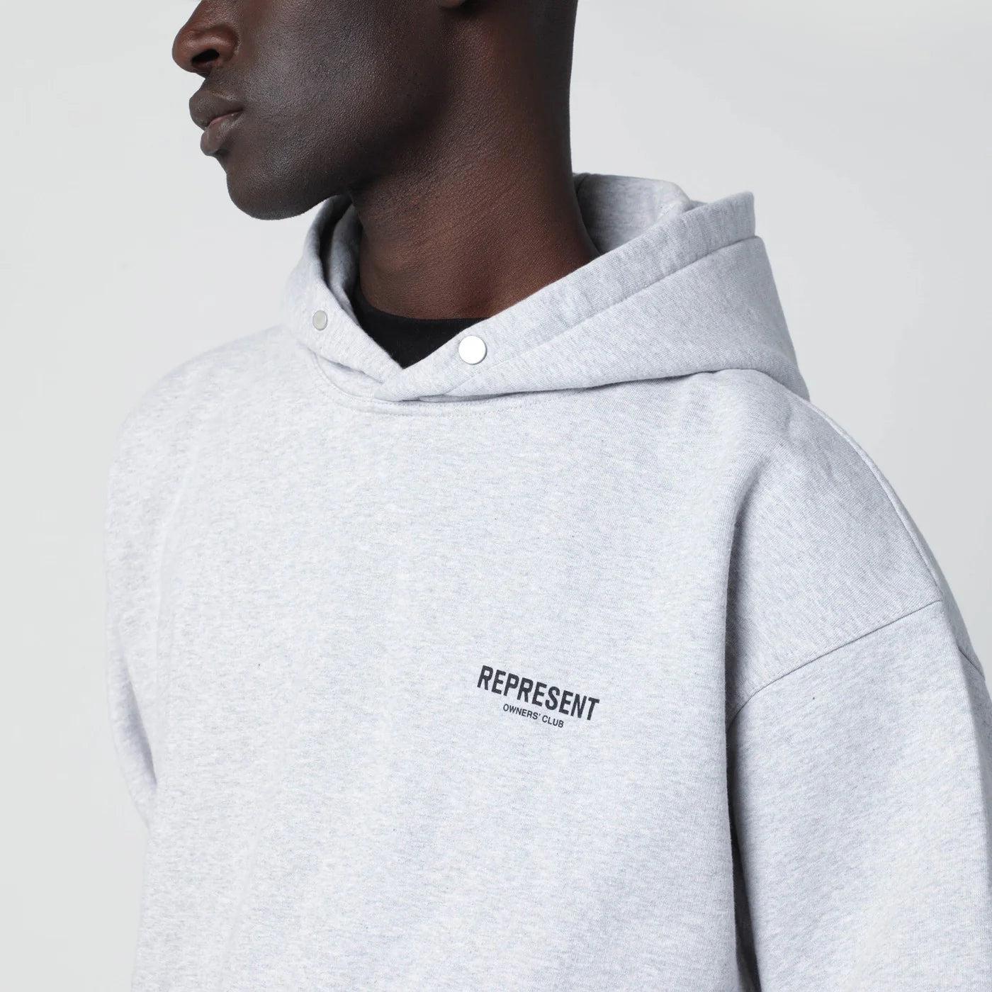 Represent Grey Oversized Hoodie — Men's Topwear