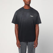 Represent Washed black cotton T-shirt with logo detail
