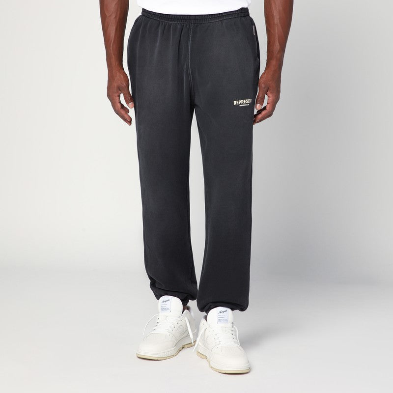 Pantalon de jogging noir délavé en coton Represent