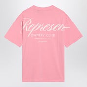 Represent Pink cotton T-shirt with logo