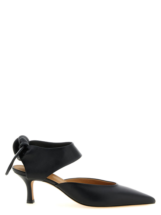 Odissi Jodie Pumps — Black Nappa Leather Heels