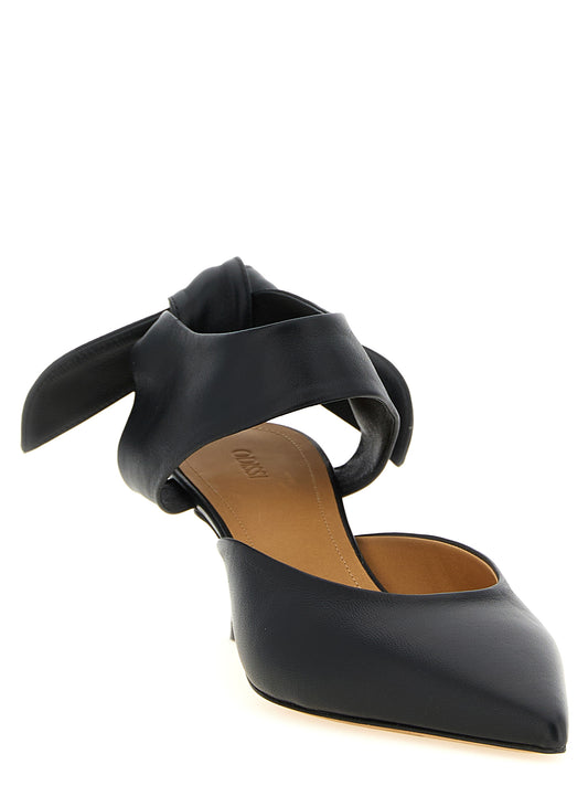 Odissi Jodie Pumps — Black Nappa Leather Heels