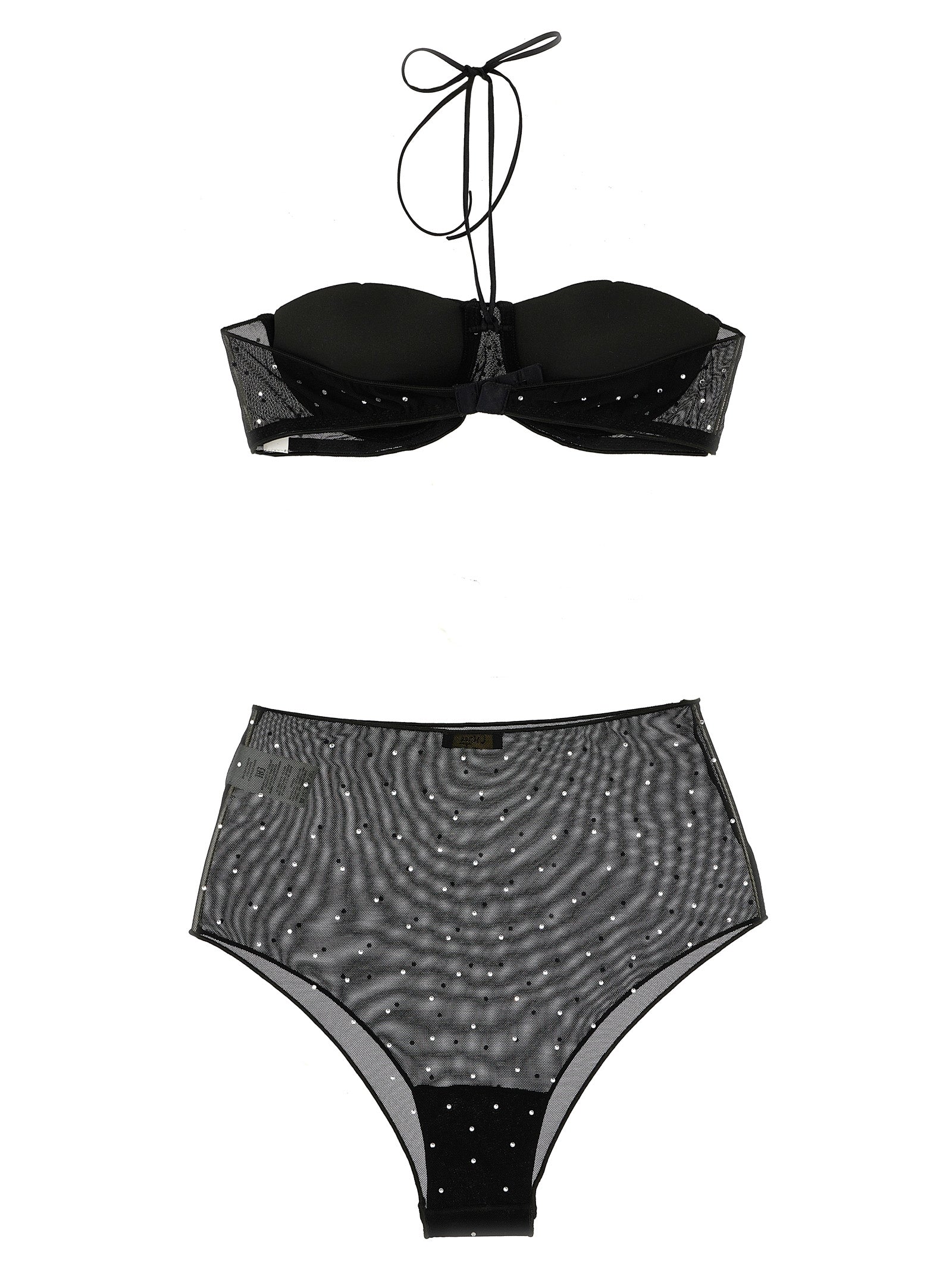 Osèree Gem Necklace Set — Beachwear & Underwear (Black)