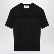 Sportmax Black T-shirt in Viscose and Wool — Women's Top