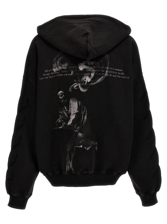 Off White Matthew Hoodie — Men's Gray Topwear