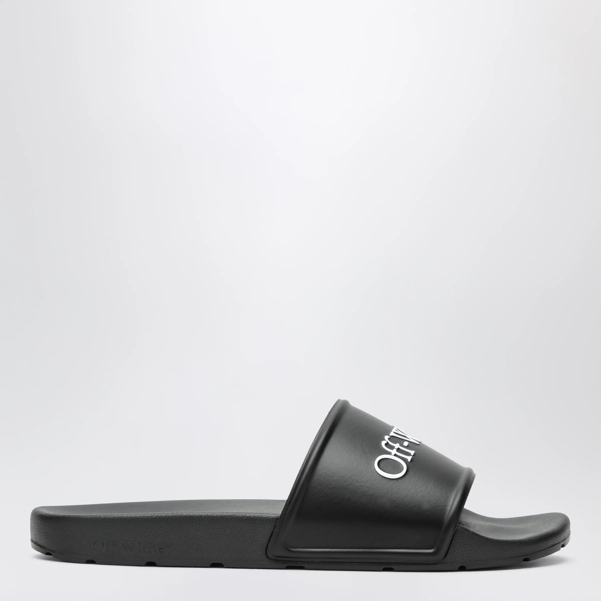 Off White Off-White™ Black Bookish Sliders with logo