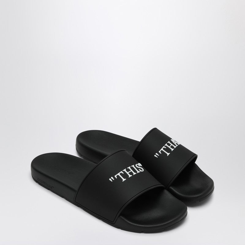 Off-White Black "This That" Slides — Men’s Rubber Slides