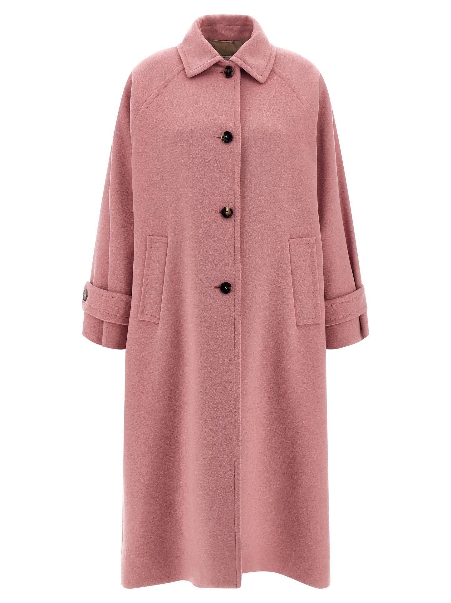Alberto Biani Wool Coat - Pink Wrap Coat