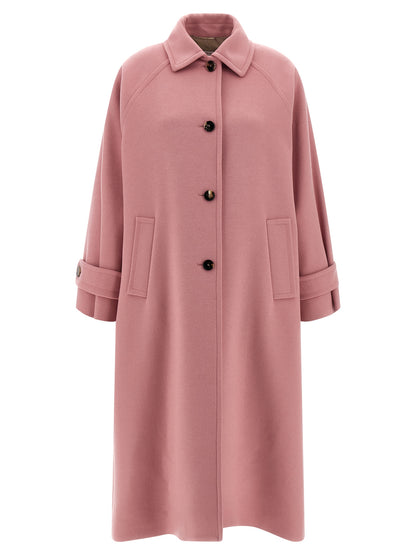 Alberto Biani Wool Coat - Pink Wrap Coat