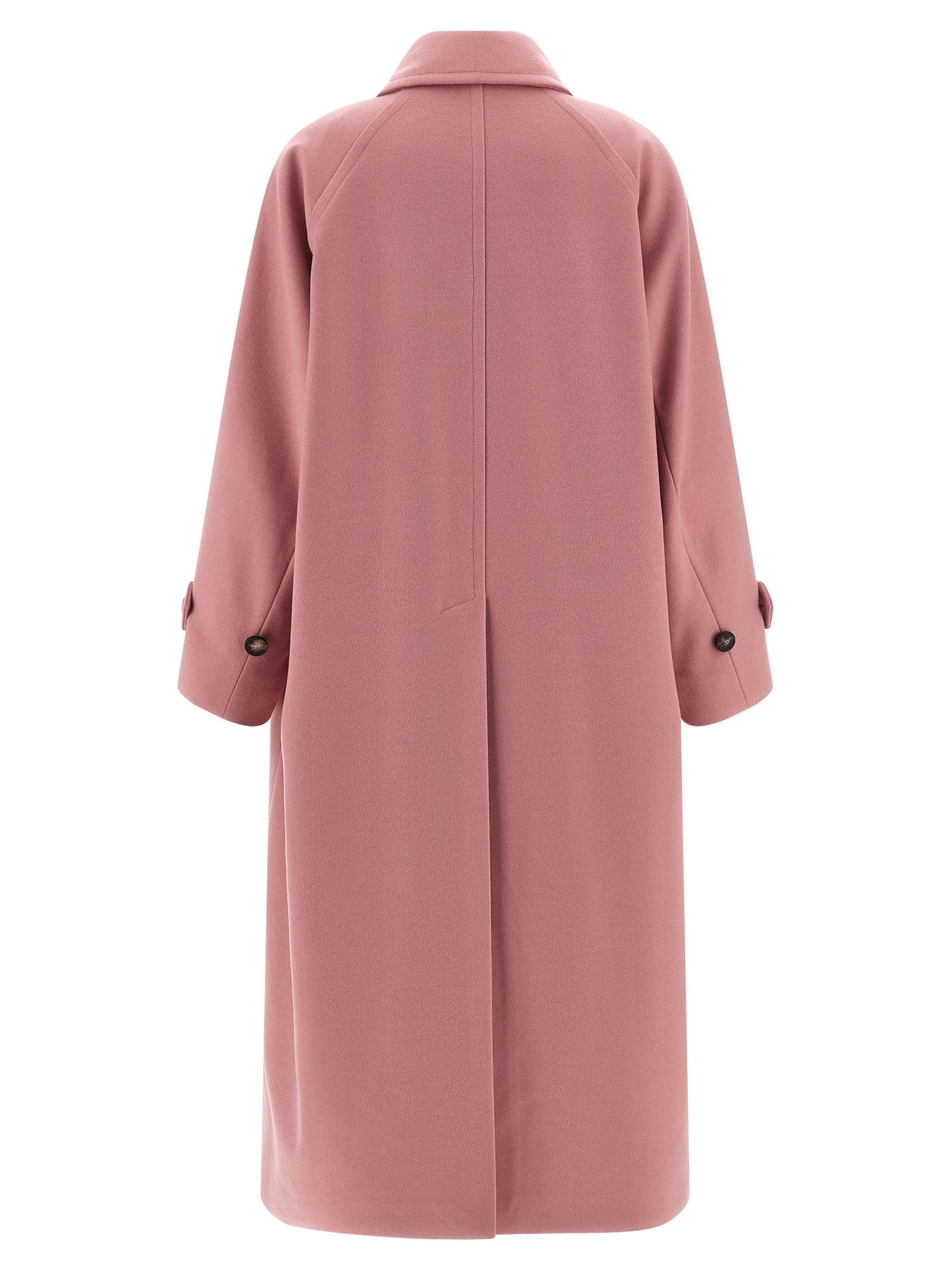 Alberto Biani Wool Coat - Pink Wrap Coat