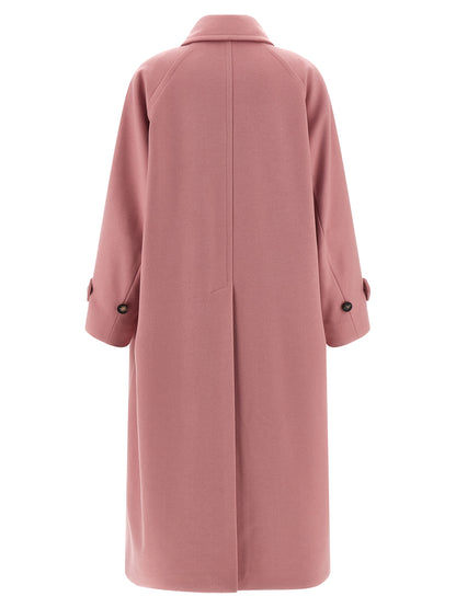 Alberto Biani Wool Coat - Pink Wrap Coat