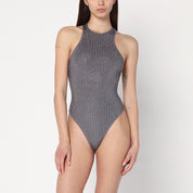 Venuja Grey one-piece swimsuit with crystals
