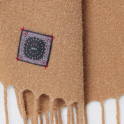 Écharpe Destin Camel en laine et cachemire