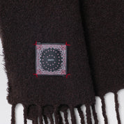 Destin Ebony brown wool and cahsmere scarf