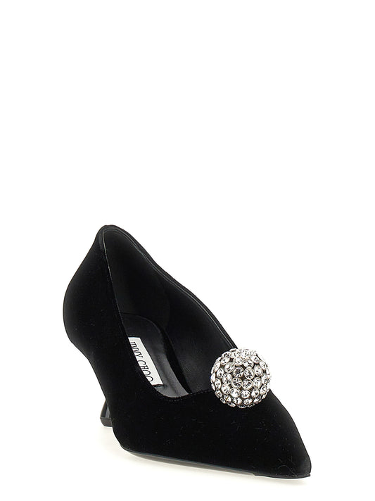 Jimmy Choo Orb Pump 50 Velvet Pumps — Black, €690