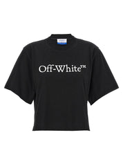 Off White Logo T-shirt — Black Cropped Tee