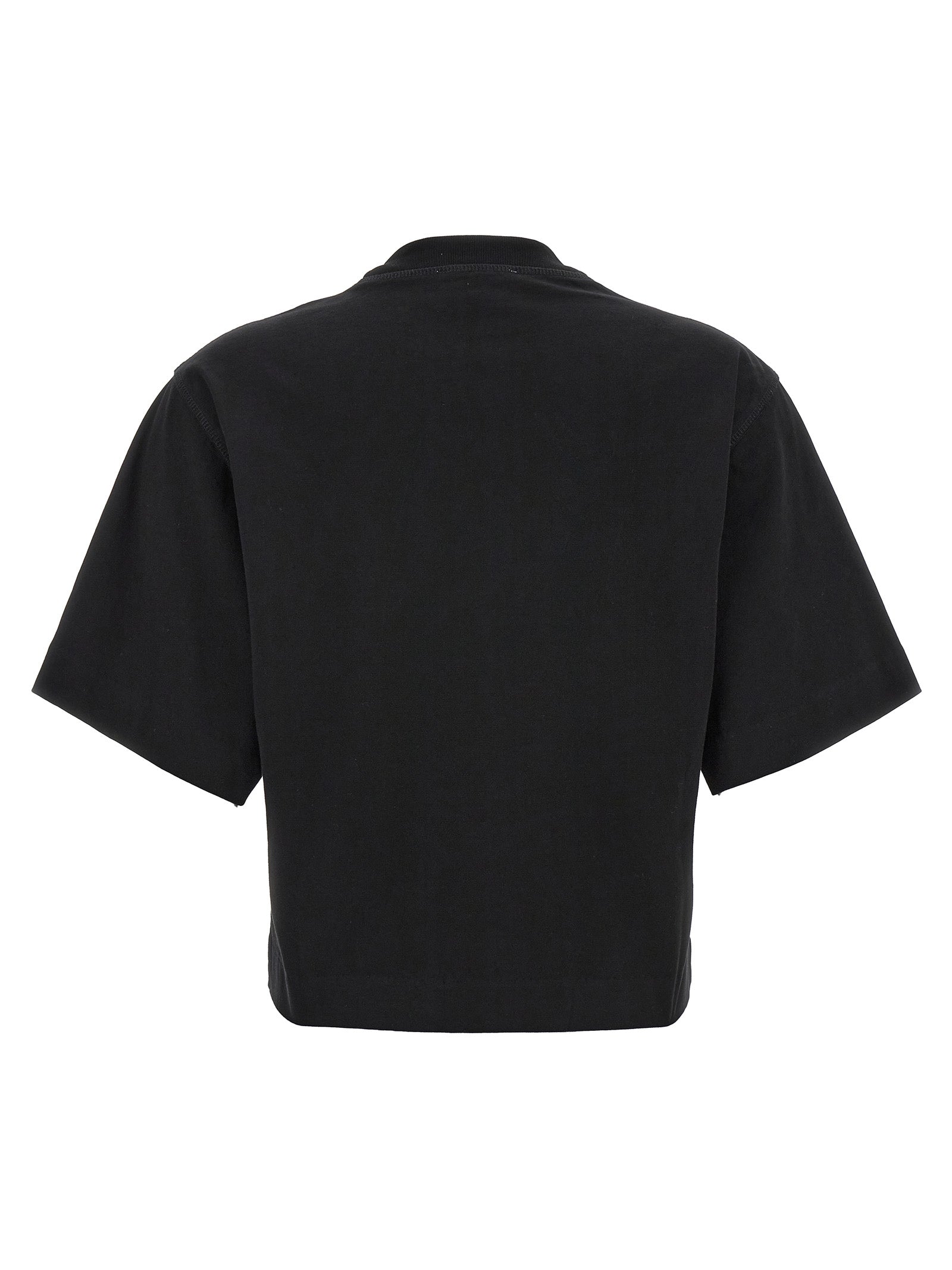 Off White Logo T-shirt — Black Cropped Tee