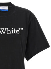 Off White Logo T-shirt — Black Cropped Tee