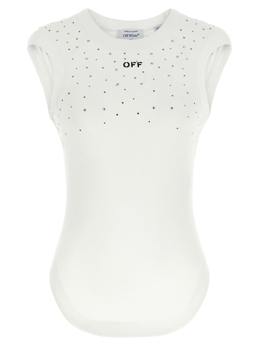 Off-White Topwear with Swarovski Detail — Women's Top