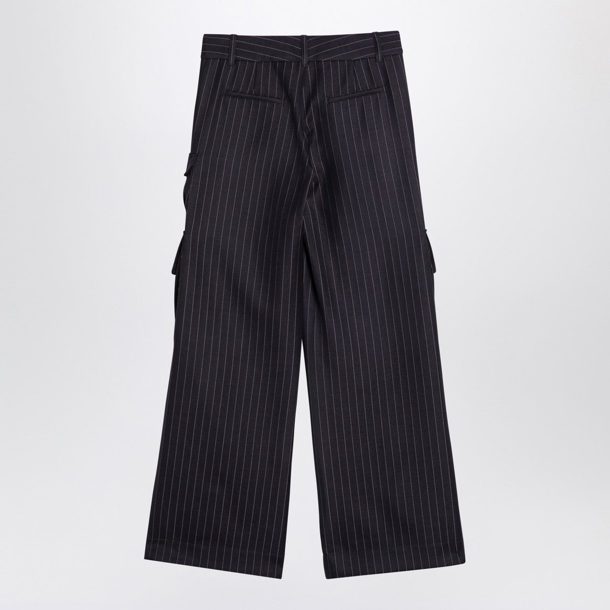 Pantalon cargo à fines rayures gris Off White Off-White™ Wide