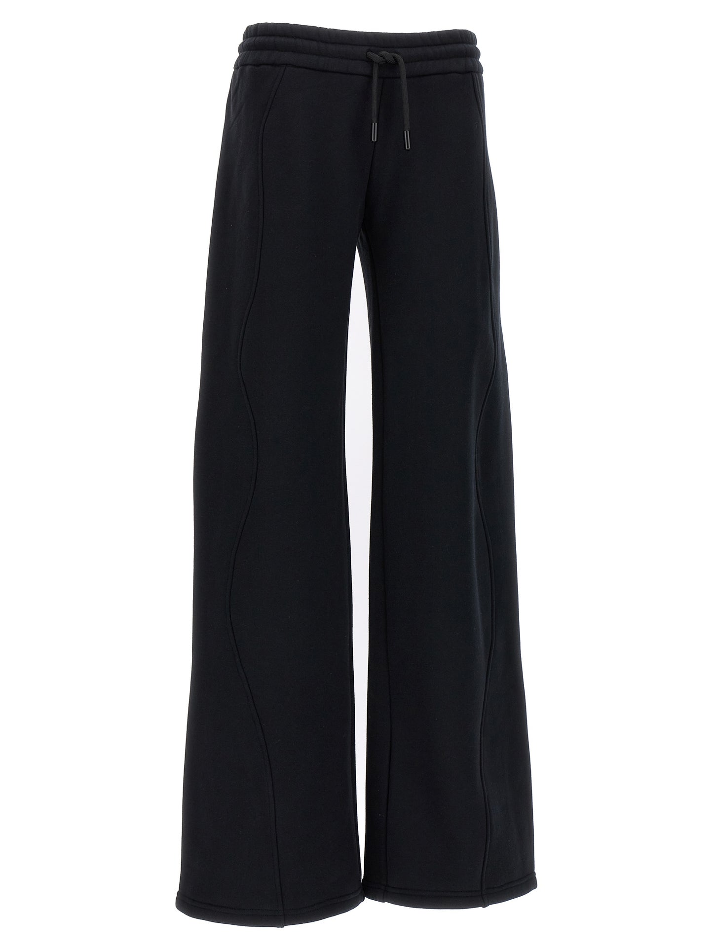 Off White Round Joggers — Womens Black Trousers
