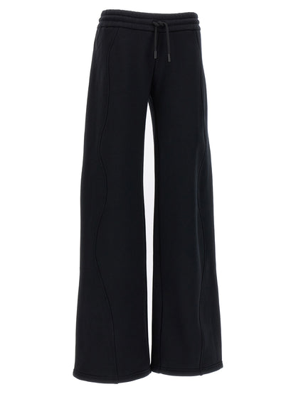 Off White Round Joggers — Womens Black Trousers