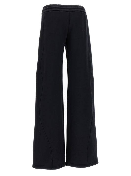 Off White Round Joggers — Womens Black Trousers