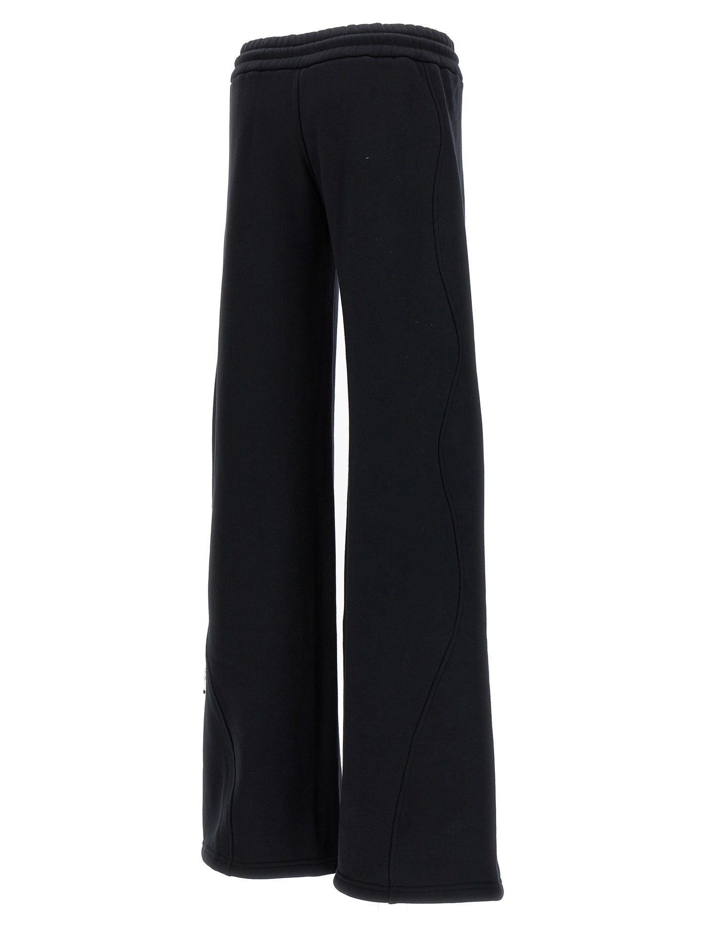 Off White Round Joggers — Womens Black Trousers