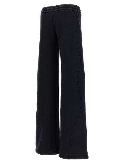 Off White Round Joggers — Womens Black Trousers